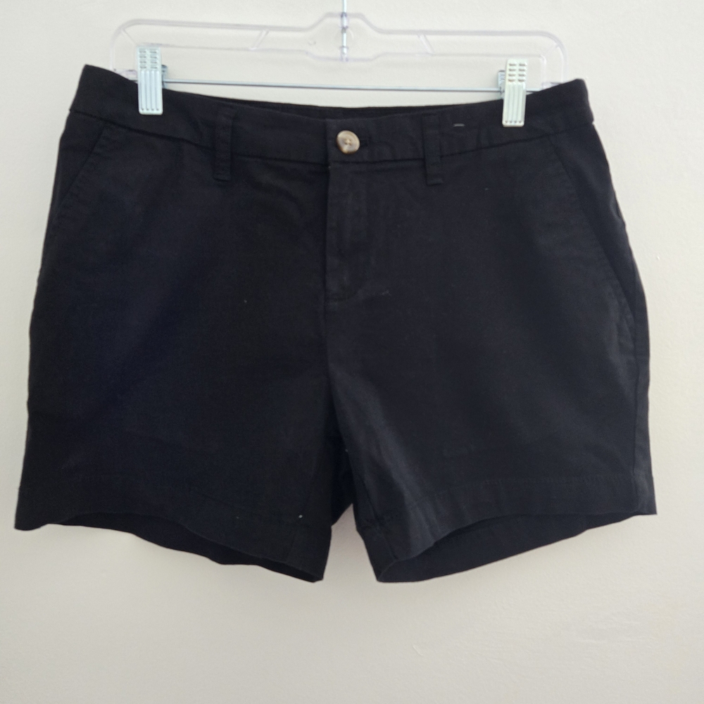 Faded Glory Black Bermuda Shorts Classic Chino Style